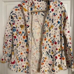 Hanna Andersson White Floral Animal Print Pajama Set